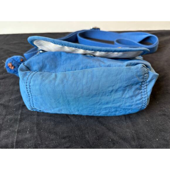 Kipling Bright Blue Small Crossbody Bag Purse + Monkey Fob AC8280 - Picture 5 of 10